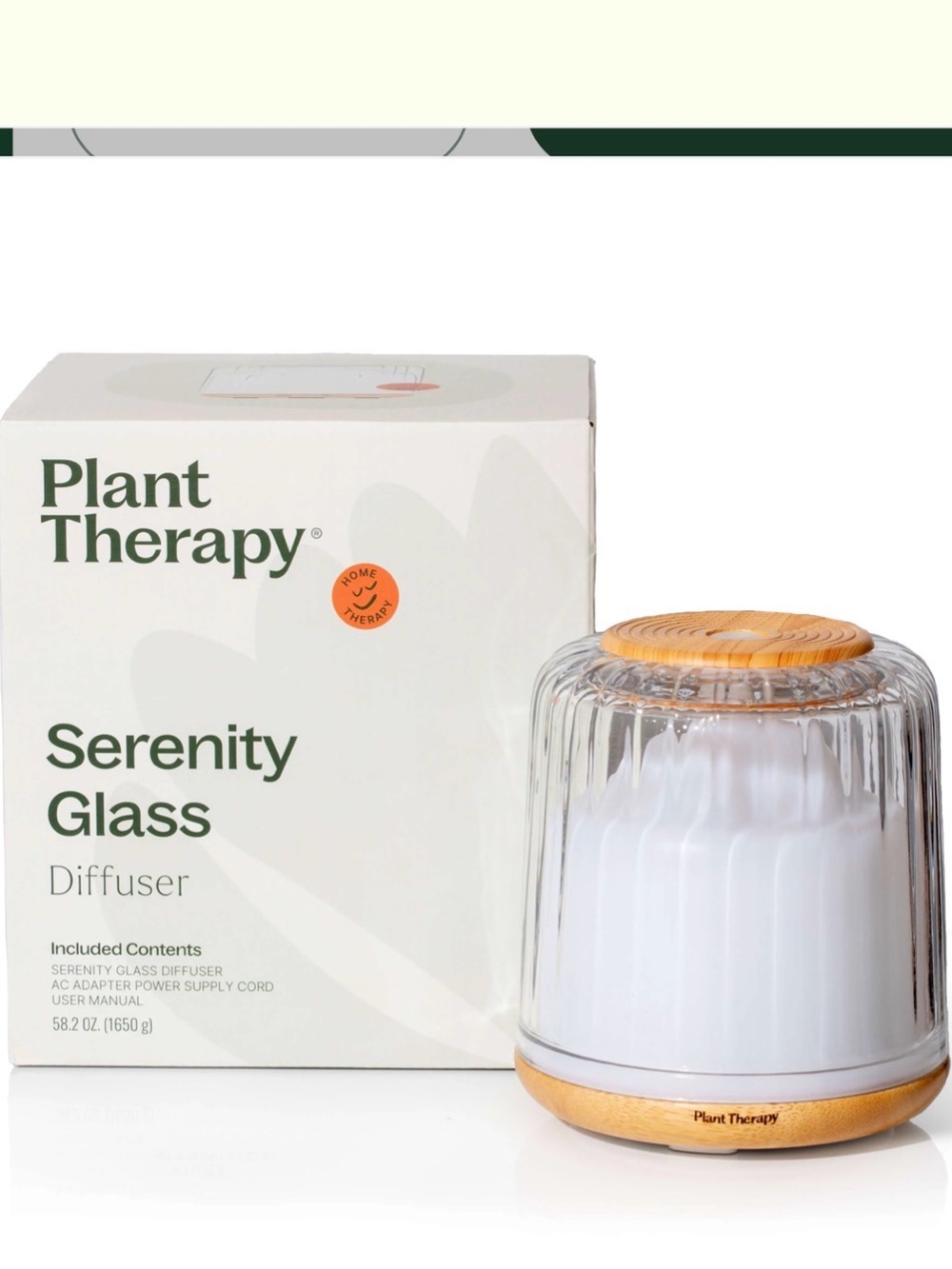 Plant Therapy Serenity Glass Essential Oil Diffuser 230mL New in Box